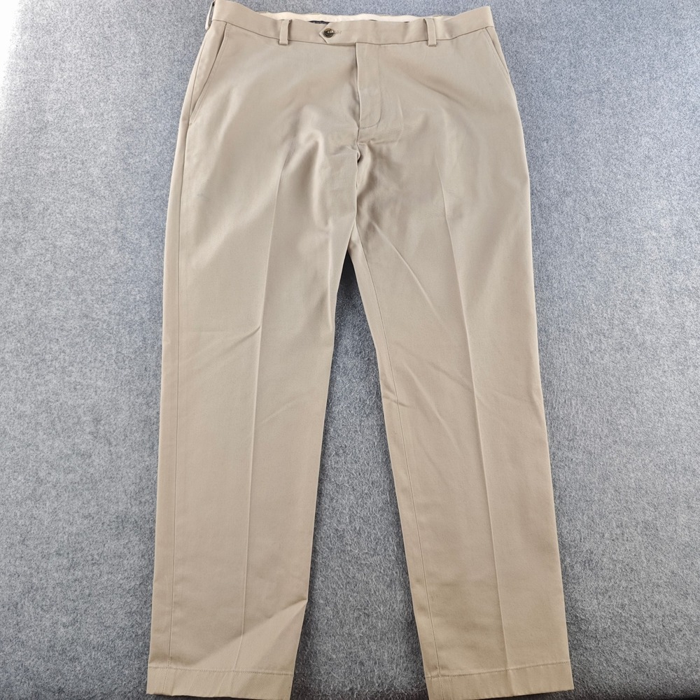 Brooks Brothers Advantage Chino Milano Pants Mens 36x30 Khaki Beige Slim Fit
